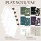 Wrapables A5 Croc-Embossed Planner and Journal Clutch, Refillable Undated Daily/Weekly Hardcover Premium Planner, Journal Notebook, Pearl Allure